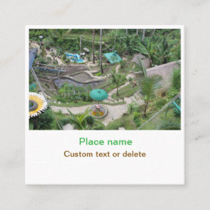 Wassermeer Strand Foto geben Namen Text Platz Somm Quadratische Visitenkarte