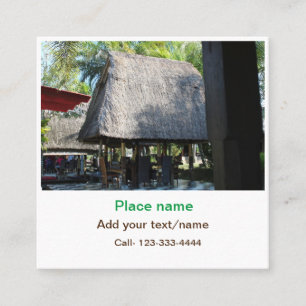 Wassermeer Strand Foto geben Namen Text Platz Somm Quadratische Visitenkarte