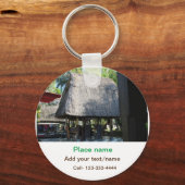 Wassermeer Strand Foto geben Namen Text Platz Somm Schlüsselanhänger (Rückseite)