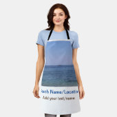 Wassermeer Strand Foto geben Namen Text Platz Somm Schürze (Getragen)