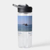 Wassermeer Strand Foto geben Namen Text Platz Somm Trinkflasche (Rechts)