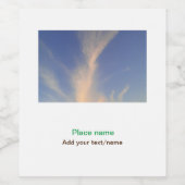 Wassermeer Strand Foto geben Namen Text Platz Somm Weinetikett (Einzelnes Label)