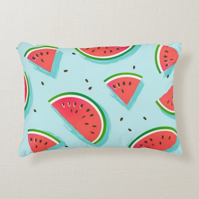 Wassermelon 12x16 Akzentkissen Dekokissen (Vorderseite)