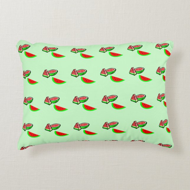 Wassermelon Accent Throw Kissen (Vorderseite)