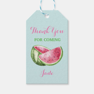 Wassermelon Babydusche Aqua Aquamarin Türkis Geschenkanhänger