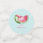 Wassermelon Babydusche Aqua Aquamarin Türkis Konfetti (Klein Vorderseite)