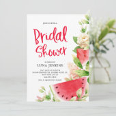 Wassermelon Bridal Dusche Einladung (Stehend Vorderseite)