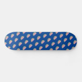 Wassermelon Doodles Muster Blaues Skateboard (Horizontal)