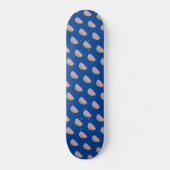 Wassermelon Doodles Muster Blaues Skateboard (Vorderseite)