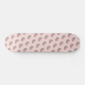 Wassermelon Doodles Muster Pink Skateboard (Horizontal)