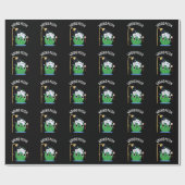 Wassermelon Funny Watermelon Pun Dark BG Geschenkpapier (Flach)