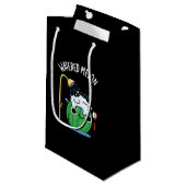 Wassermelon Funny Watermelon Pun Dark BG Kleine Geschenktüte (Vorderseite Schrägansicht)