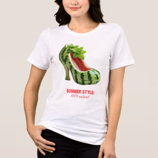 Wassermelon High Heel - Juicy Summer Style Tri-Blend Shirt