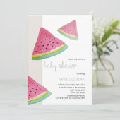 Wassermelon Illustration Einladung (Stehend Vorderseite)