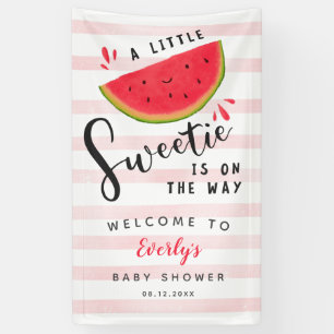 Wassermelon Little Sweetie Baby Dusche Willkommen Banner