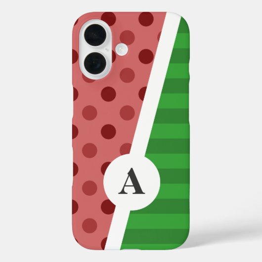Wassermelon Polka Dot and Strip Pattern Case-Mate iPhone Hülle (Rückseite)