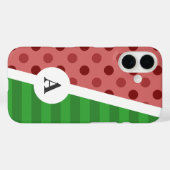 Wassermelon Polka Dot and Strip Pattern Case-Mate iPhone Hülle (Rückseite (Horizontal))