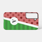 Wassermelon Polka Dot and Strip Pattern Samsung Galaxy Hülle (Rückseite (Horizontal))