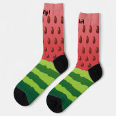 Wassermelon Slice Background Socken (Linkes Detail)
