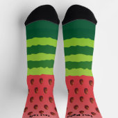 Wassermelon Slice Background Socken (Oben)
