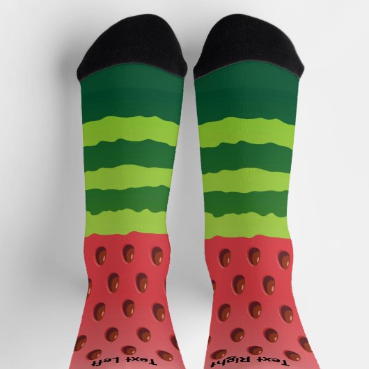 Wassermelon Slice Background Socken (Oben)