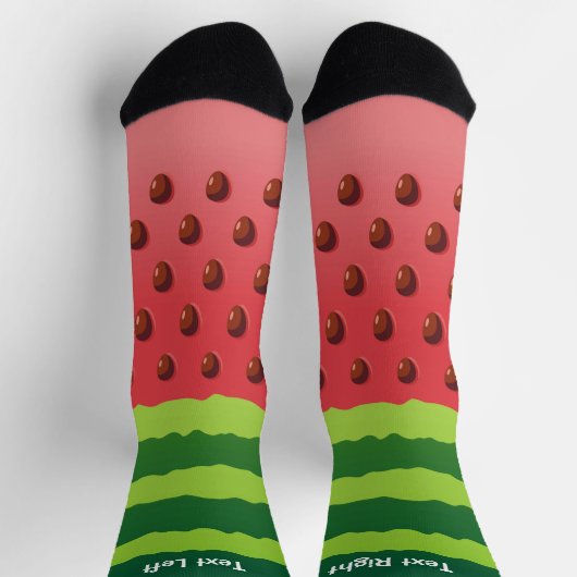 Wassermelon Slice Background Socken (Oben)