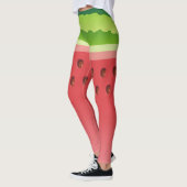 Wassermelon Slice Hintergrund Leggings (Links)