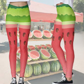 Wassermelon Slice Hintergrund Leggings