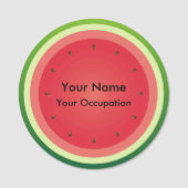 Wassermelon Slice Hintergrund Namensschild (Vorderseite)