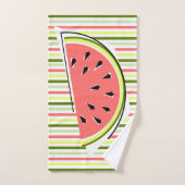 Wassermelon Slice Streifen dünn Badhandtuch Set (Handtuch)