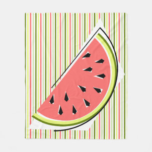 Wassermelon Slice Streifen dünn Fleecedecke