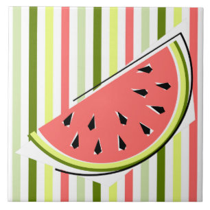 Wassermelon Slice Streifen dünn Fliese