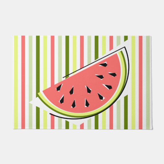 Wassermelon Slice Streifen dünn Fußmatte (Vorderseite)