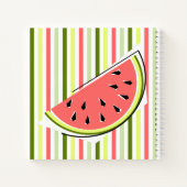 Wassermelon Slice Streifen dünn Notizblock (Rückseite)