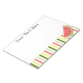 Wassermelon Slice Streifen dünner Text Notizblock (angewinkelt)