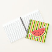 Wassermelon Slice Streifen Notizblock (Innenseite)