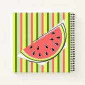 Wassermelon Slice Streifen Notizblock (Rückseite)