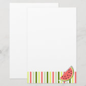 Wassermelon Slice Stripe Thin Schreibpapier Briefpapier (Vorne/Hinten)