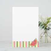 Wassermelon Slice Stripe Thin Schreibpapier Briefpapier (Stehend Vorderseite)