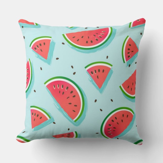 Wassermelon Splash 20x20 Kissen (Vorderseite)