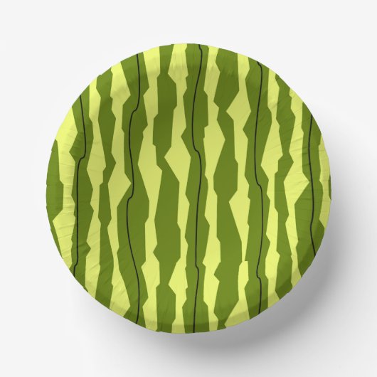 Wassermelon Streifen Pappteller (Vorderseite)