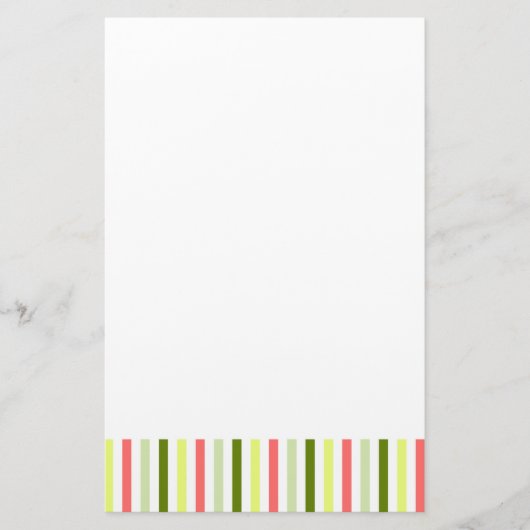 Wassermelon Stripe Thin Schreibwaren Briefpapier (Vorderseite)