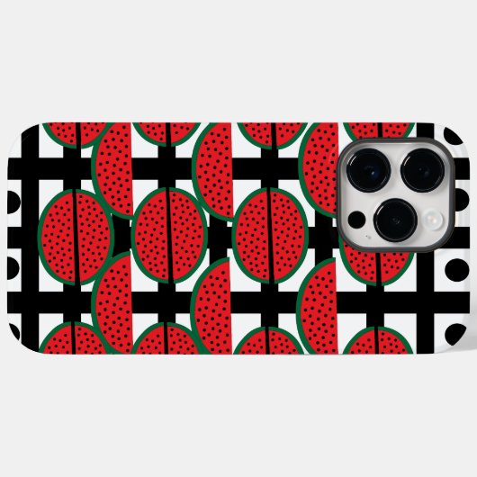 Wassermelon Summer Fruit Geometric Muster Case-Mate iPhone Hülle (Rückseite (Horizontal))