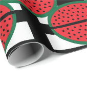 Wassermelon Summer Fruit Geometric Muster Geschenkpapier (Rolleneckpunkt)