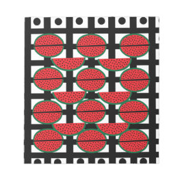 Wassermelon Summer Fruit Geometric Muster Notizblock