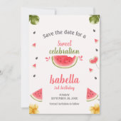 Wassermelon Sweet Girl Fruit Save the Date (Vorderseite)