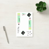 Wassermelon Thema Zurück zu Lehrern Name 4x6 Post-it Klebezettel (Büro)