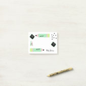 Wassermelon Thema Zurück zu Lehrern Name Post-it Klebezettel (Auf Schreibtisch)