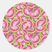 Wassermelon Überraschungsaufkleber Runder Aufkleber (Vorderseite)