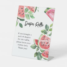 Wassermelon-Windeln-Raffle-Pedestelle-Zeichen